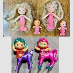vintage Kenner Sea Wees mermaid dolls & Kenner Shimmers Baby Dapple Centaurs